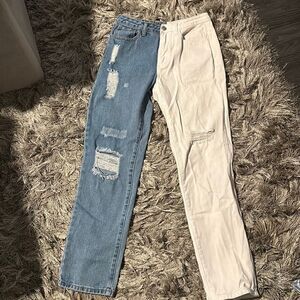 Womens Shein Two Toned Jeans size Small size 26‎